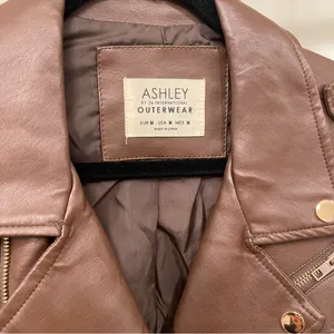 Ashley By 26 International Women's Chocolate Leather Jacket thumbnail 2