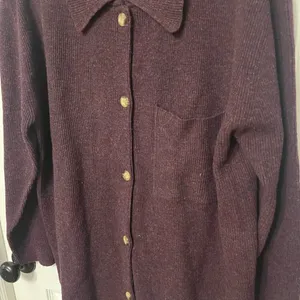 EDDIE‎ BAUER button front cardigan sweater jacket size small 100% lambs wool thumbnail 3