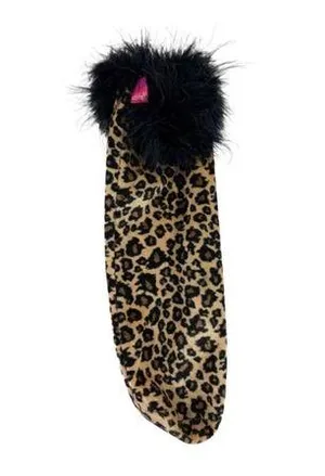 Leopard fluffy umbrella sock decor Black thumbnail 1