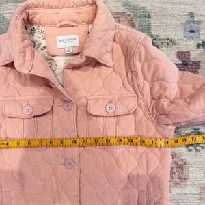 Vtg Y2K Sonoma Womens Pink Quilted Corduroy Bomber Jacket Small Utility 00s thumbnail 6