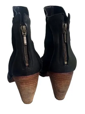 J Shoes Black Leather & Suede Ankle Boots thumbnail 3