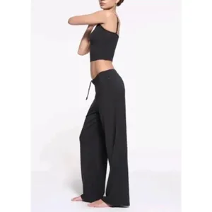 Skims Sleep Pant Plus Size 2X Black Onyx Sold Out NWT Loungewear Comfort Soft​ thumbnail 2
