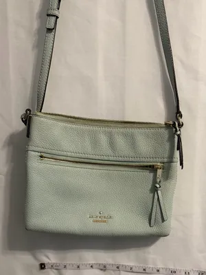 Kate Spade Mint Pebbled Leather Crossbody with Gold Hardware thumbnail 1