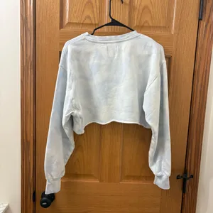 Aritzia TNA Cozy Fleece Tye Dye Cropped Crewneck Sweatshirt thumbnail 2
