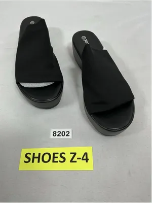 Womans New Nature Breeze Platform Slip On Slide Sandals 10 Black thumbnail 2
