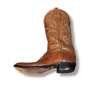 Vintage Tony Lama Lizard Western Cowboy Boots Brown Leather Men’s 10.5 D‎ Boho thumbnail 2