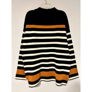 Jones New York Jones & Co Striped‎ Sweater Black White Orange Size M Relaxed Fit thumbnail 2