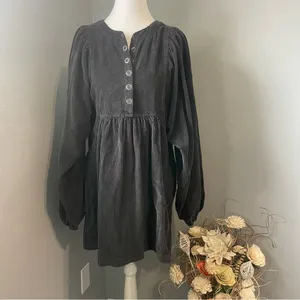 Free People "We The Free" Covered In Cord Tunic Dress thumbnail 2