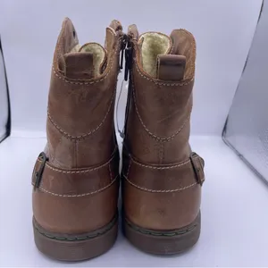 Steve Madden leather fur fleece lined tan lace up boots Size 9 thumbnail 6