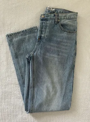 Princess Polly Asymmetric Jeans Straight Leg thumbnail 1