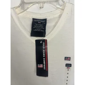 Flawed Y2K Deadstock Ralph Lauren Jeans Co White T-Shirt Flag Logo S thumbnail 3