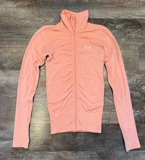 Oakley Women’s Peach From Zip Up Activewear Jacket XS Running Workout Stretch thumbnail 1