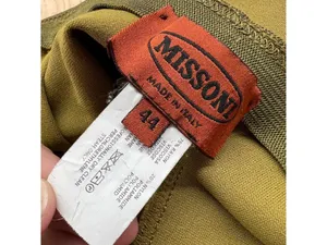Missoni Vintage 80s Pull-On Pants Olive Green Size 44 IT Size 8 Quiet Luxury thumbnail 9
