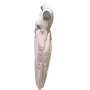 O'Neill Annabella Women's Pink Striped Jumpsuit Standard Size M Casual Summer thumbnail 5