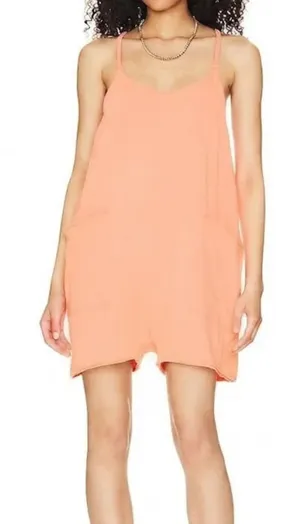 Sundry Peach Lightweight‎ Spaghetti-Strap romper XL nwt thumbnail 1