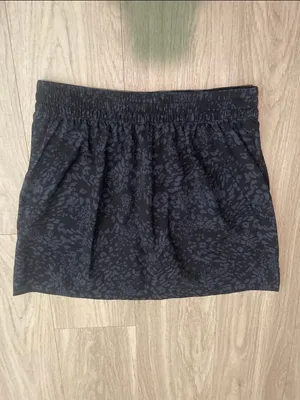 Speedo Black &  Patterned Swim Skort thumbnail 3