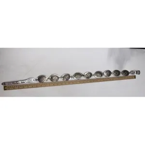 Vintage Y2K Silver Tone‎ Stamped Metal Boho Western Rodeo Concho Style Belt thumbnail 7