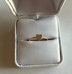 3/$20 Gold Tone Heart Love Patterned Circle Ring Size 6/7 thumbnail 1