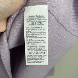 Jcrew Size S Light Purple Crewneck Sweater Pullover Extra Soft Yarn NEW NWT thumbnail 3