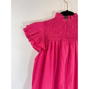 Love The Label Dress Pink Poppy Mini Smocked Flutter A Line Barbiecore Small thumbnail 12