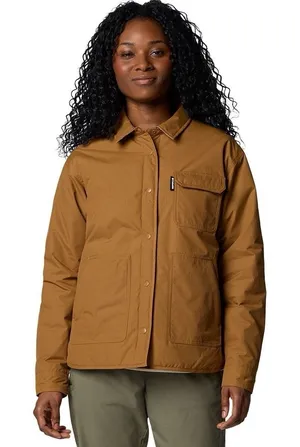 Columbia Womens Longhorn Ridge Reversible Shirt Jacket Brown Small NWT $130 MSRP thumbnail 1