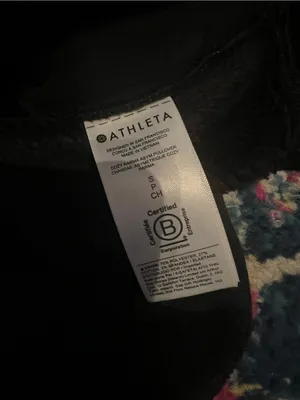 Athleta cozy Karma Asym black pullover thumbnail 6