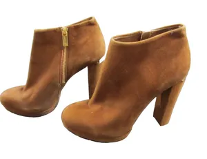 Michael Kors Haven Suede Boots Camel Tan Women’s Size 8 Platform Block Heel thumbnail 1