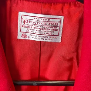 Pendleton Women's Vintage Red Wool‎ Blazer Preppy Academia Size 10 thumbnail 2