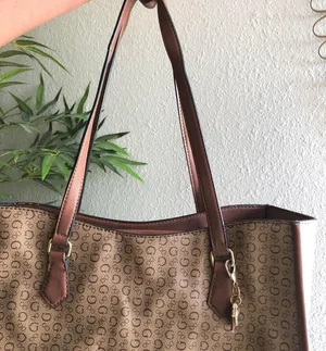 Guess brown and tan tote hand bag thumbnail 3