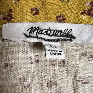 Madewell Kacie Mini Shirtdress Bitsy Bouquet Yellow Floral Size 10 thumbnail 7