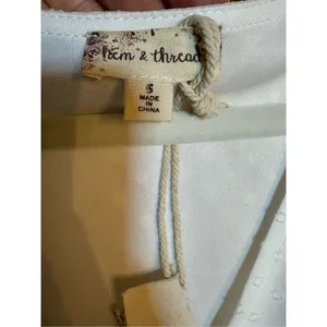Hem & Thread Belle of the‎ Ball Dress White Swiss Dot Mini Dress Sz Small NEW thumbnail 7
