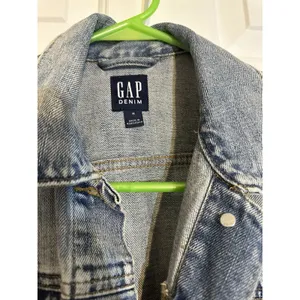Gap Denim Jacket Women's Medium Blue Button Up Long Sleeve Stretch Casual Retro thumbnail 2