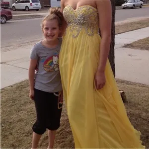 Sherri Hill Size 8 Yellow Prom Homecoming Dress. thumbnail 5