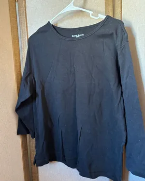 Karen Scott Black Sport Crewneck Long Sleeve Top XL thumbnail 1