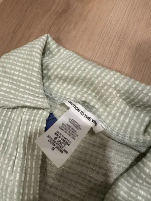 Caution To The Wind Light Mint Green Textured Crop Top thumbnail 3