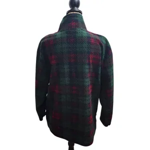 Mountain Lake Fleece Pullover Plaid Quarter Zip Cozy Comfy Top‎ M thumbnail 2