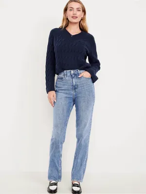 Old Navy Extra High Waisted Straight Jean thumbnail 2
