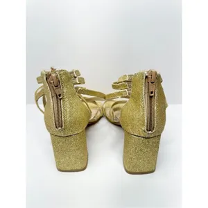 Zigi Soro Sandals Size‎ 6 Gold Open Toe Ankle Strap Dress Heels Sparkly thumbnail 6