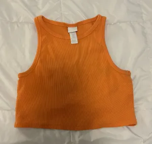 H&M Top Crop Orange Neon thumbnail 1