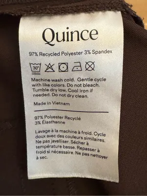 Quince Size 8 Chocolate Brown Mid Rise Straight Leg Dress Pants Office Career thumbnail 8