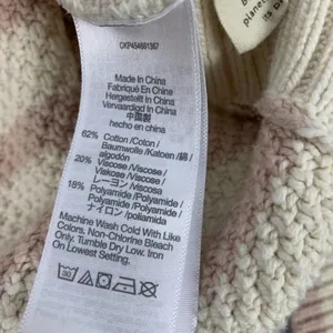 Madewell Womens M Striped Cotton Blend Sweater Beige & Pink thumbnail 4