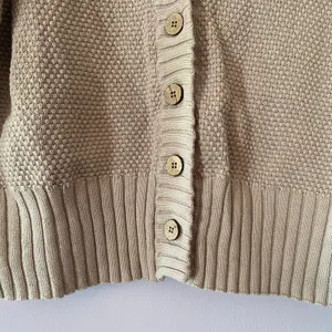 Free People Beach Cream Knit V-neck Cardigan Sweater Cotton Women's size Small thumbnail 5