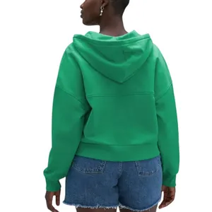 Everlane The Track Organic Cotton Hoodie in Bright Jade size XS NWT thumbnail 6