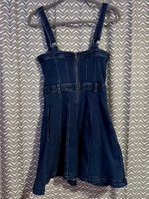 Free People | Margot Denim Mini Dress, Small thumbnail 8