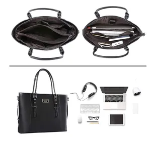 Mosiso Black Laptop Tote thumbnail 12