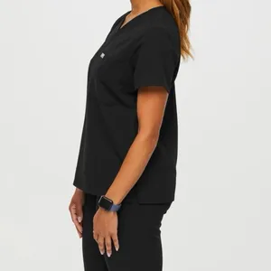 Figs Catarina One Pocket Scrub Top Black Size Small thumbnail 2