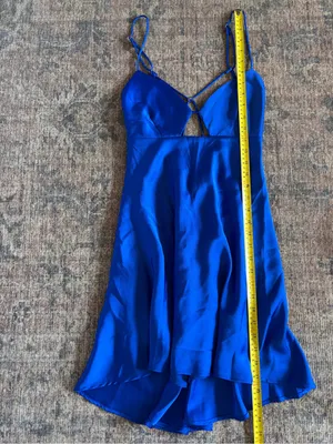 Astr the Label Inara Blue Satin Mini Dress Size Small thumbnail 8