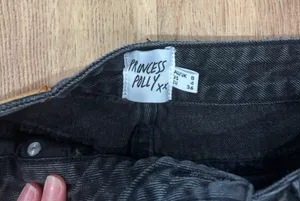 Princess Polly black crossover Jean shorts thumbnail 5
