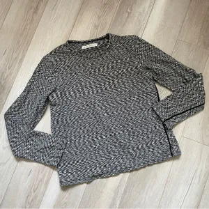 Outdoor Voices Circuit Driver Long Sleeve Cropped Shirt Space Dye Gray (Small) thumbnail 1