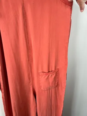 Anthropologie Saturday Sunday Ilene Button Front Jumpsuit Orange Pockets Fall Sm thumbnail 13